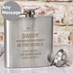 Personalised Any Message Stainless Steel Hip Flask - Image 2