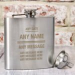 Personalised Any Message Stainless Steel Hip Flask - Image 6