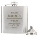 Personalised Any Message Stainless Steel Hip Flask - Image 8