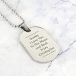 Personalised Any Message Classic Design Stainless Steel Dog Tag Necklace - Image 4