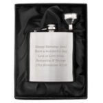 Personalised Any Message Stainless Steel Hip Flask - Image 4