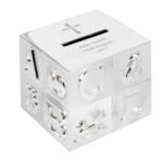 Personalised Cross Motif ABC Design Silver Plated Money Box - Image 4