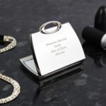 Personalised Any Message Handbag Shaped Silver Nickel Plated Compact Mirror - Image 8