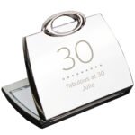 Personalised Birthday Big Age Handbag Shaped Silver Nickel Plated Compact Mirror - Image 5