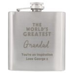 Personalised 'The World's Greatest' Stainless Steel Hip Flask - Image 6