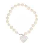 Personalised Big Initials White Freshwater Pearl Bracelet - Image 5