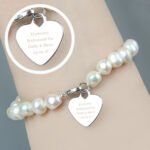 Personalised Any Message White Freshwater Pearl Bracelet - Image 2
