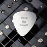 Personalised Any Message Silver Stainless Steel Plectrum - Image 2