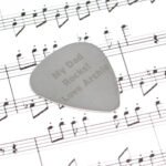 Personalised Any Message Silver Stainless Steel Plectrum - Image 4
