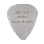 Personalised Any Message Silver Stainless Steel Plectrum - Image 5