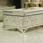 Personalised Name & Message Swirls & Hearts Design Antique Silver Plated Jewellery Box - Image 2