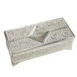 Personalised Any Message Swirls & Hearts Design Antique Silver Plated Jewellery Box - Image 9