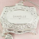 Personalised Any Message Classic Small Antique Style Silver Finish Trinket Box - Image 6