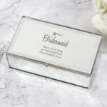 Personalised Any Message Swirls & Hearts Design Mirrored Glass Jewellery Box - Image 3