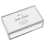 Personalised Any Message Swirls & Hearts Design Mirrored Glass Jewellery Box - Image 9