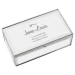 Personalised Any Message Swirls & Hearts Design Mirrored Glass Jewellery Box - Image 8