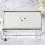 Personalised Any Name Classic Mirrored Glass Jewellery Box