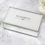 Personalised Any Name Classic Mirrored Glass Jewellery Box - Image 3