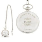Personalised Any Message Classic Chrome Plated Pocket Fob Watch - Image 3