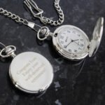 Personalised Any Message Formal Chrome Plated Pocket Fob Watch