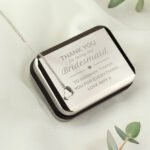 Personalised Sterling Silver Heart Necklace & Chrome Plated 'Bridesmaid' Gift Box