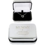 Personalised Sterling Silver Heart Necklace & Chrome Plated Heart Motif Gift Box - Image 7