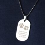 Personalised Paw Prints Motif Stainless Steel Dog Tag Necklace - Image 6