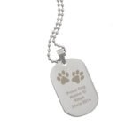 Personalised Paw Prints Motif Stainless Steel Dog Tag Necklace - Image 8
