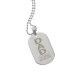 Personalised 'Dad' Silver Stainless Steel Dog Tag Necklace - Image 6
