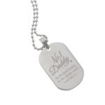 Personalised 'No.1 Daddy' Stars Design Stainless Steel Dog Tag Necklace - Image 6