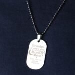 Personalised 'I Love You To The Moon & Back' Stainless Steel Dog Tag Necklace - Image 3