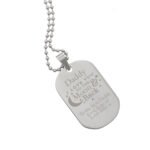 Personalised 'I Love You To The Moon & Back' Stainless Steel Dog Tag Necklace - Image 6