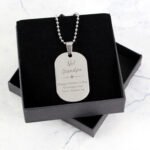 Personalised 'No.1' Star Motif Stainless Steel Dog Tag Necklace - Image 2