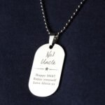 Personalised 'No.1' Star Motif Stainless Steel Dog Tag Necklace - Image 3