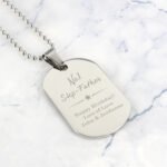 Personalised 'No.1' Star Motif Stainless Steel Dog Tag Necklace - Image 4