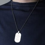 Personalised 'No.1' Star Motif Stainless Steel Dog Tag Necklace - Image 5