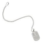 Personalised Initials & Message Stainless Steel Dog Tag Necklace - Image 5
