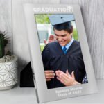 Personalised 'Graduation' 5x7 Portrait Silver Aluminium Photo Frame