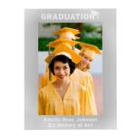 Personalised 'Graduation' 5x7 Portrait Silver Aluminium Photo Frame - Image 4