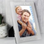 Personalised '& Me' 5x7 Portrait Silver Aluminium Photo Frame