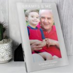 Personalised '& Me' 5x7 Portrait Silver Aluminium Photo Frame - Image 4
