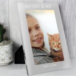 Personalised '& Me' 5x7 Portrait Silver Aluminium Photo Frame - Image 7