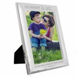 Personalised '& Me' 5x7 Portrait Silver Aluminium Photo Frame - Image 8