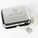 Personalised Anniversary Pearl Bracelet & Chrome Plated Gift Box - Image 4
