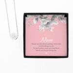 Personalised 'Mum' Sentiment Silver Tone Necklace & Gift Box - Image 3