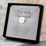 Personalised 'On Your First Holy Communion' Silver Disc Necklace & Gift Box - Image 3