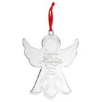 Personalised 'Forever In Our Hearts' Memorial Metal Angel Decoration - Image 3