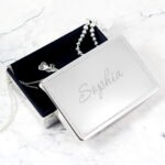 Personalised Name Only Rectangular Silver Nickel Plated Jewellery Box - Image 4