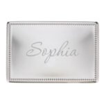 Personalised Name Only Rectangular Silver Nickel Plated Jewellery Box - Image 5