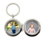 Personalised Any Message Classic Design Silver Finish Photo Keyring - Image 4